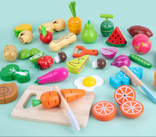 Houten Fruit & Groente Set ππ₯