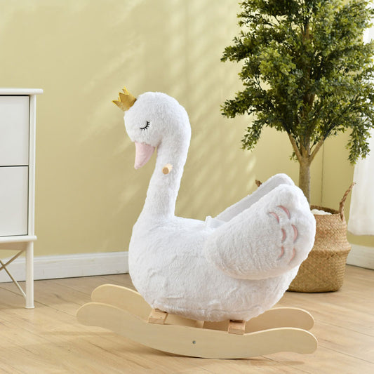 Swan Prince β Baby Houten Schommelpaard π
