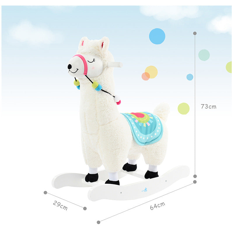 Houten Schommelalpaca 🦙✨