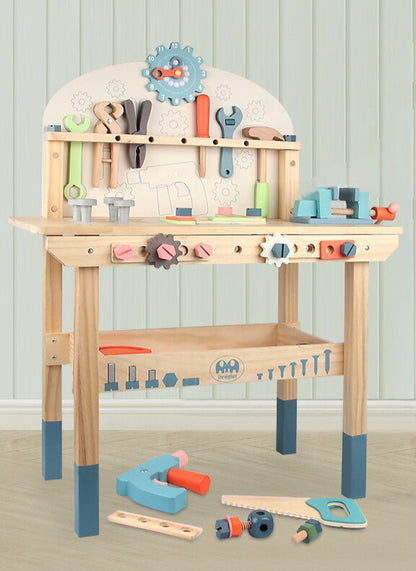 🛠️🌈 Houten Werkbank voor Kinderen – Multifunctioneel Educatief Speelbord 🎨🧩