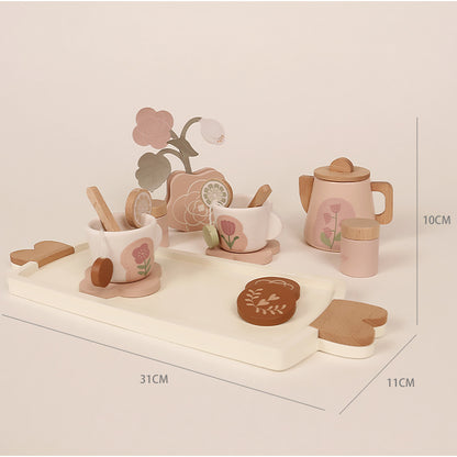 Complete Houten High Tea Speelset – Thee, Taart & Gezelligheid