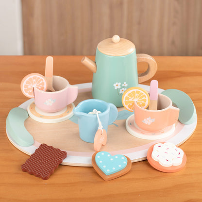 🍵✨ Houten Theeservies voor Kinderen – Pret & Rollenspel 🧸🌸