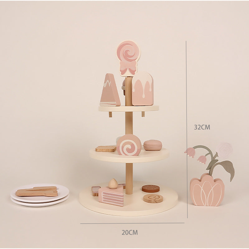 Complete Houten High Tea Speelset – Thee, Taart & Gezelligheid