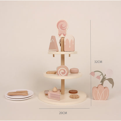Complete Houten High Tea Speelset – Thee, Taart & Gezelligheid