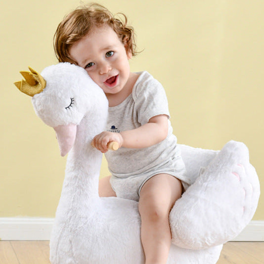 Swan Prince – Baby Houten Schommelpaard 🎠