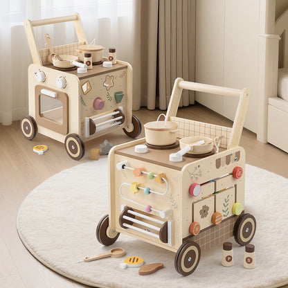 Multifunctionele Houten Speelkeuken & Loopwagen ❤️