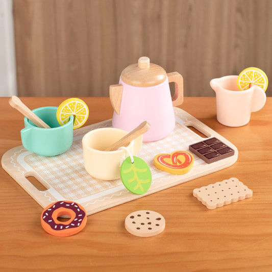 🍵✨ Houten Theeservies voor Kinderen – Pret & Rollenspel 🧸🌸