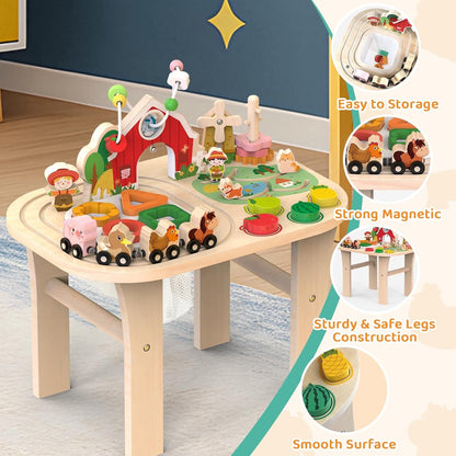 Houten Activiteiten Speeltafel – Spelen, Ontdekken & Fantasie