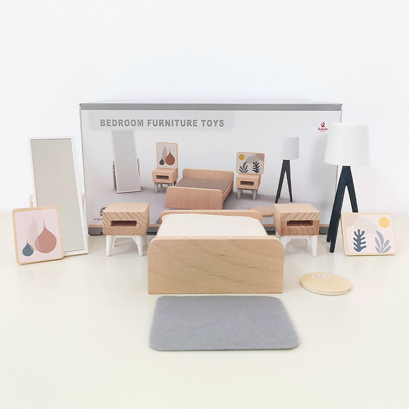 Houten Poppenhuis Meubelset – Voor Eindeloze Verhalen