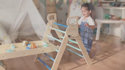 Houten babygym & klimset – natuurlijk spelplezier 🌿🧸